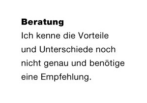 Beratung zu den Eindeckungen erwünscht